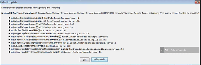 Simplehelp Error