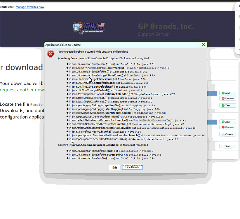 Java error on installation - Remote Support and Access - SimpleHelp ...